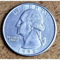 США 25 центов 1998 D