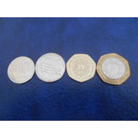 Иордания. 5 пиастров,10 пиастров,  1/2 динара, 1/4 динара