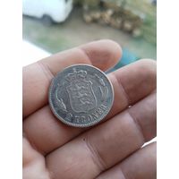 2 кроны 1876 Дания. Нечастая монета в коллекцию