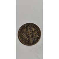 Италия 10 чентезимо 1939