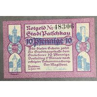 Нотгельд ПАТЧКАУ 10 пфеннигов 1921 год. Веймарская республика