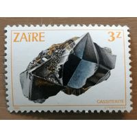 Марка Заир, Конго, серия - минералы, касетерит, 1983 г