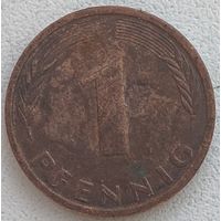 Германия 1 пфенниг 1990 г. D