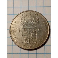 1 крона Швеция 1973 год