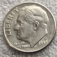 США 1 дайм  (10 центов)  1998 г. Дайм Рузвельта