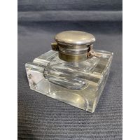 Старинная стеклянная Чернильница