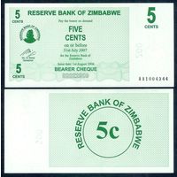 Зимбабве 5 центов 2006 год.