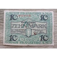 Werty71 Германия 10 марок 1918 банкнота Франкфурт на Майне