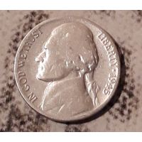 5 центов  1945 D США Джеферсон серебро