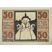 Нотгельд Наумбург 50 пфеннигов 1920 год. Веймарская республика