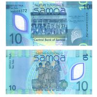 Самоа 10 тала  2023 год UNC   (полимер)