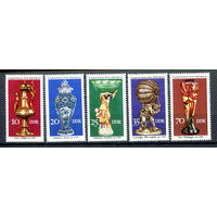 ГДР - 1976г. - История ремёсел. Искусство - 5 марок - полная серия, MNH, 1 марка с полосой на клее [Mi 2171-2175]. #O-Se-Z-1-35