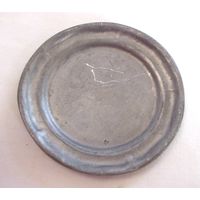 МИНИАТЮРНАЯ ПОСУДА Блюдце Тарелка Подставка Олово Пьютер 7,8 см