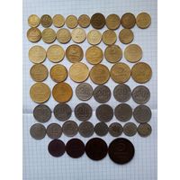 Монеты СССР до реформы. Без повторов. 52 шт.