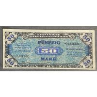 Банкнота 50 марок 1944 Германия Третий рейх Оккупация СССР Союзными войсками