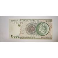 Бразилия 5000 Крузейро 1990 год