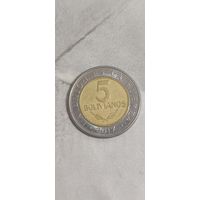 Боливия 5 боливиано 2017