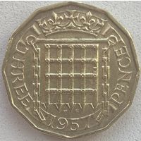Великобритания 3 пенса 1957 г.