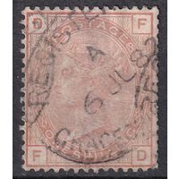 70.Br. Великобритания. Виктория. Стандарт. 1Sh. 1881 г. Mi.#64. Plate 13.