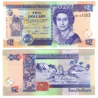 Белиз (Британский Гондурас) 2 доллара  2017 год UNC