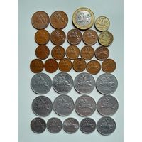Монеты Литва, 1991, 1997, 1999, 33 штуки одним лотом.