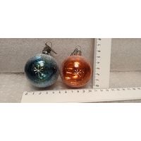 Ёлочные игрушки. Заснеженные шарики.  24-1