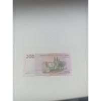 Конго 200 франков 2007 год