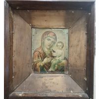 Иконы 2 из старой хаты. Деревенские. В киоте 35x40см