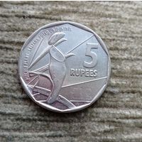 Werty71 Сейшелы Сейшельские острова 5 рупий 2016 Хищный цветок Непентес Птица Рыба