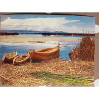 Перу. Лодки из самшита на священном озере Титикака