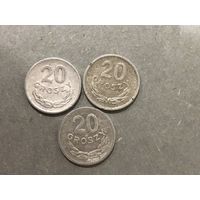 Польша 20 грошей 1969-1976 годы