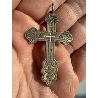 Крест Серебрянный с Эмалями Царская проба. 84