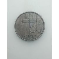 Недерланды 5 гульденов 1992 года .