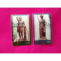 ГДР. Статуи. ( 2 марки ) 1983 года. ( 1-8 ).