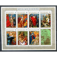 Бурунди - 1970г. - Пасха. Картины - 1 блок - полная серия, MNH [Mi bl. 40 B]. #3-Bu-Z-2-20