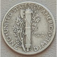 США дайм (10 центов) 1943 (Филадельфия), серебро
