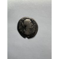 Динарий, серебро. Рим, Фаустина младшая жена Марка Аврелия, императрица в 161-176 гг. н.э. Оригинал