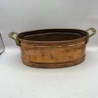 Кашпо для цветов медное. Италия. 3553