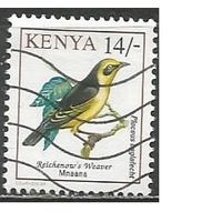 Кения. Птицы. Черноухий ткач. 1993г. Mi#582.