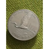 Новая Зеландия 1 доллар 1974 г ( День Вайтанги - День Новой Зеландии - цапля - фауна - )