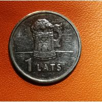 Латвия 2 Республика, 1 лат 2011 г., "ПИВНАЯ КРУЖКА",  KM# 119