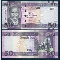 Южный Судан 50 фунтов 2019 год, UNC