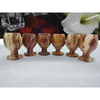 С 1 РУБЛЯ!!! Винтажные рюмки из натурального камня.