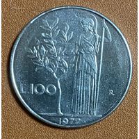 Монета Италия 100 лир 1977 год. С рубля без МЦ.