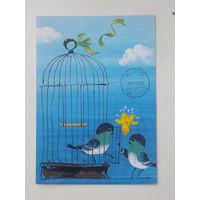 Финляндия птички 2002 г 10х15  см