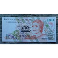 Werty71 Бразилия 100 Крузейро 100 Крузадо 1990 UNC Банкнота
