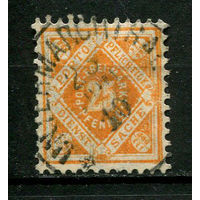 Германские земли - Вюртемберг - 1906/1917 - Dienstmarken. Цифры в ромбе 25Pf - [Mi.117] - 1 марка. Гашеная.  (Лот 113BQ)