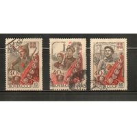 СССР-1958, (Заг.2162-2166) гаш.  , 40-лет ВЛКСМ, 3 марки
