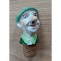 До 8 марта пересыл по Беларуси бесплатно. Пробка наливайка, дозатор, голова мужчины в шляпе,  фарфор, роспись, ,  номер,  Германия,  винтаж. Продажа/обмен.