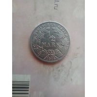 1/2 марки 1916 года не частая серебро